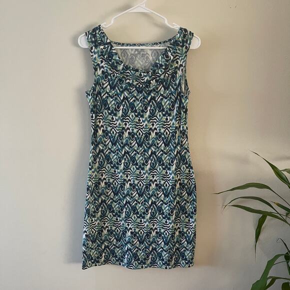 Title Nine Drape Neck Dress Womens XS Lightweight Stretch Casual Summer Travel - Picture 1 of 7